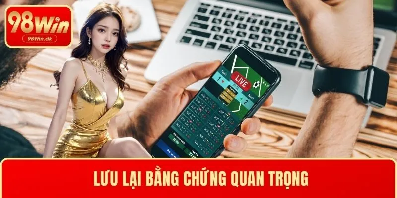 Lưu lại bằng chứng quan trọng